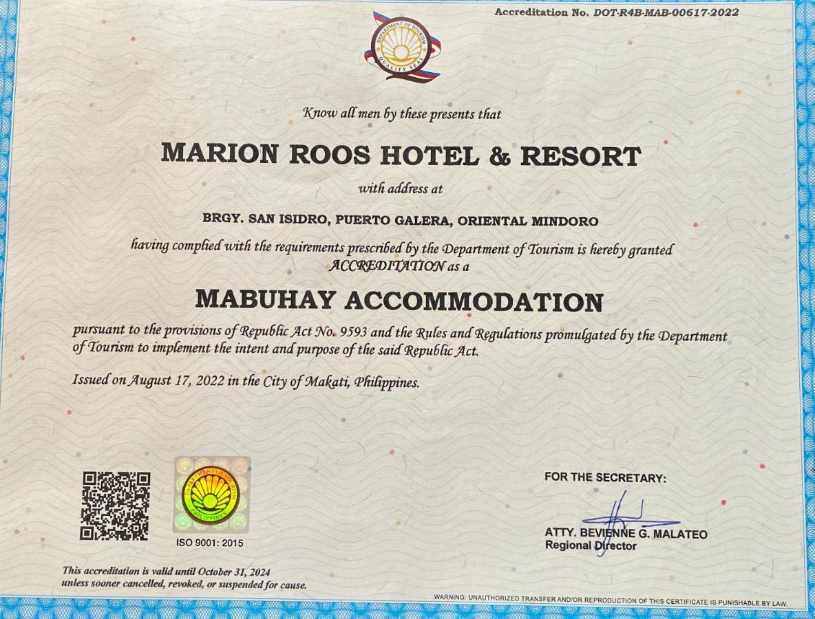 Marion Roos Hotel Puerto Galera Buitenkant foto